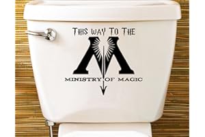UKSELLINGSUPPLIERS Harry Potter Ministry of Magic Etichetta Sticker Gabinetto WC La stanza dei bambini (150x140mm) by Inspired Walls® (1 SETS)