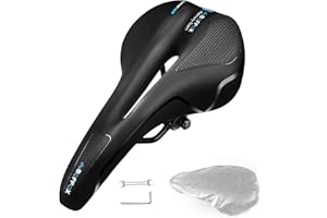 BOFFOX Sella Bici MTB Comoda Morbido in Gel Selle Bicicletta Ergonomico Impermeabile e Traspirante Uomo Donna Sellino Bici Adatto per Bici da Corsa/Mountain/City