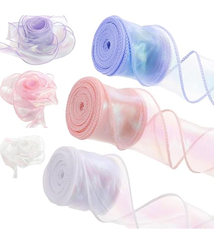 CRASPIRE Nastro in Organza Trasparente Rotolo di Nastro in Chiffon Nero da 40 mm X 10 m per L'Artigianato Fai-da-Te, Incartamento di Regalo, Mazzo, Archi, Decorazioni per Feste di Matrimonio