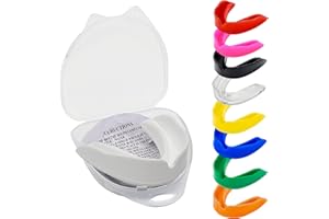 TRYSALAR Mouth Guard Gum Shield – Professional Mouth Guard for Contact Sports, Rugby, Martial Arts, Karate, Rugby, MMA, Boxing, Hockey, Football Flexible for Youth & Adult (White)