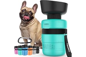 lesotc Dog Water Bottle, Portable Dog Water Dispenser, Dog Travel Water Bottle for Dogs, Squeeze Pet Water Bottle for Walking On The Go, Puppy Gift/Hiking Accessories Outdoor Bpa Free,520ml