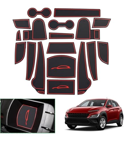 Tappetini Auto Per Hyundai Kona 2024-2025 - Antiscivolo In Gomma Per Console E Porte - Foto 8