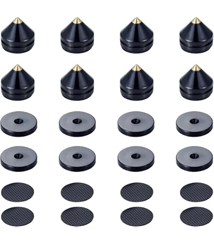 IBVIVIC 1 Paire Supports D'Enceinte De Bureau Avec Coussinet D