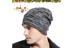 JYPS Cappello Bluetooth Music Hat Inverno Lavorato a Maglia Berretto Beanie con Cuffia Stereo Speaker per Corsa Sport all'Aria Aperta Sci Escursionismo Giorno del Ringraziamento Regali di Natale