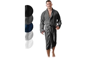 SIEGENTHAL® Herren Bademantel Frottee Velour 100% Baumwolle mit Schalkragen Flauschig