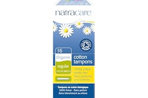 Natracare - Tampón Regular con Aplicador - Producto Natural - Ideal para Flujo Menstrual de Medio a Bajo - Sin Plásticos ni Químicos - Suave y Fácil de Colocar - Aptos para Veganos - 16 Tampones