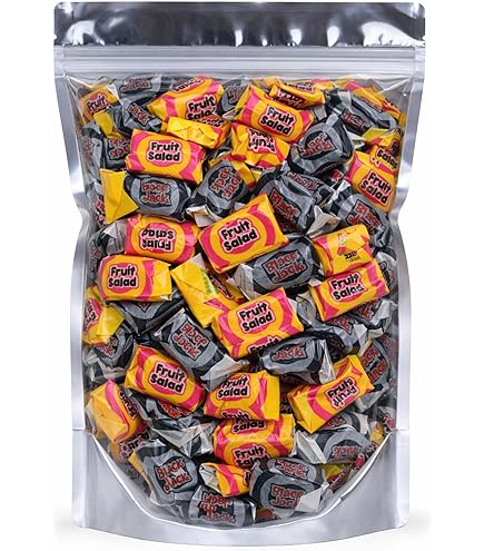 Barratt Fruit Salad And Black Jacks Chews 1 Kilo Bag