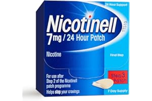 Nicotinell Nicotine 7mg Patch (Count of 7), Nicotine Patches, Stop Smoking Aid, 24h Craving Control, Step 3 For Light Smokers, Quit Smoking Aid