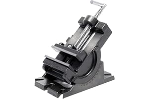 WilTec Étau de précision Largeur de mâchoires 100mm Pivotant Vertical Outil de Maintien Établi Atelier