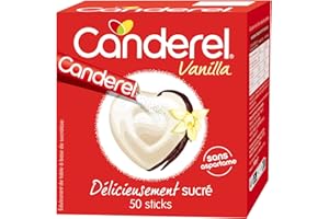 Canderel - Sucralose - Sticks Vanilla - Édulcorant - 50 Sticks |100g
