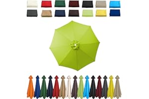 HONUNGRON 2 m, 2,3 m, 2,5 m, 2,7 m, 3,0 m - Housse de rechange pour parasol de terrasse, 6/8 baleines - Housse en tissu - Auvent de rechange pour parasol déporté, cour, jardin