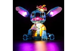 GEAMENT Jeu De Lumières Compatible avec Lego Stitch - Kit D'éclairage LED pour 43249 (Modèle de Bloc Non Inclus)