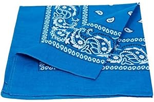 PURECITY© Bandana Original Paisley Pure Coton Foulard Qualité Supérieure - Dimensions 52 cm x 52 cm - Nouvelle collection