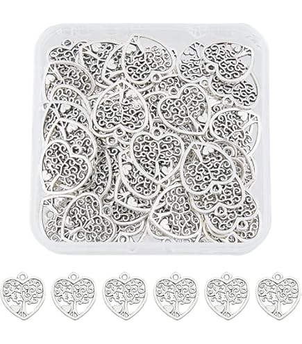 EMSea 100 Ciondoli Albero Della Vita Ciondoli Albero Ciondolo In Metallo C