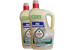 AZALA Fairy Limón Ultra Uso profesional concentrado mano de detergente para lavavajillas lavando con seguridad y calidad 5 Litros x 2 unidades
