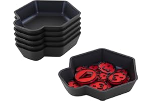 Feldherr Shell Expansion Pack - 6 farbige Schälchen für den Brettspiel-Tisch zum Sortieren für Token, Markern, Meeples, Spielzubehör und Kleinteilen