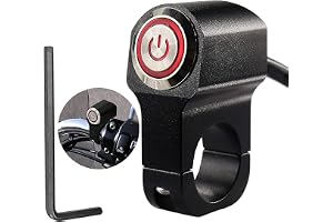 Greluma 12v vattentät motorcykel ATV 22mm(7/8") Styreknappsbrytare Strålkastarrisk Broms Dimljus PÅ Av-brytare