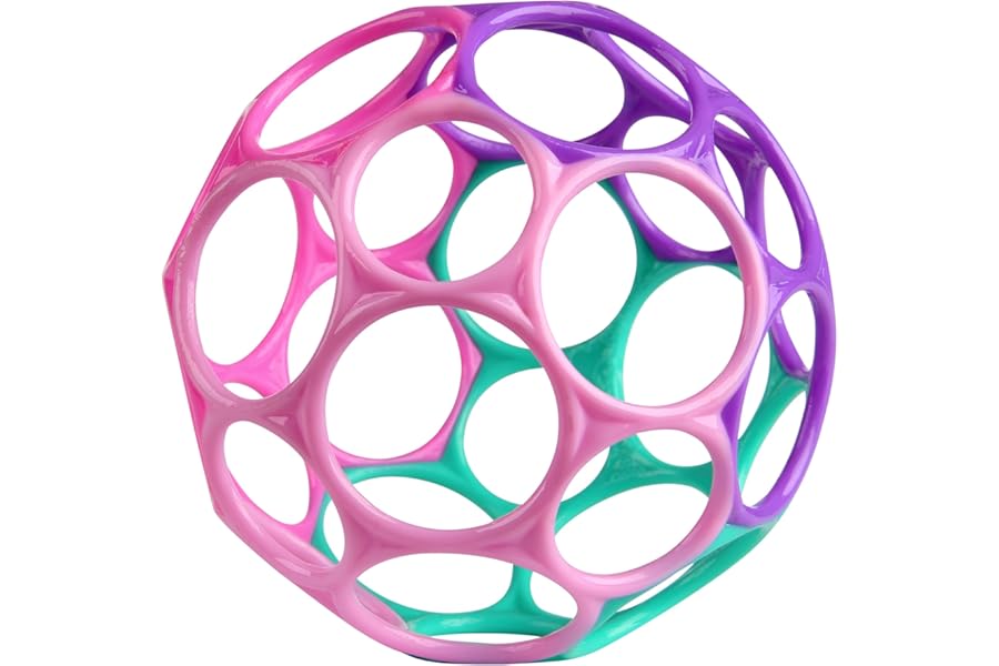 Bright Starts Oball Classic Easy-Grasp Toy - Pink/Purple