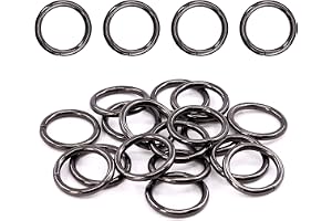 Swpeet 60 st slitstarka 3/4 tum – 20 mm pistolsvart multifunktion metall O-ring metallringar för hårdvaruväskor ring hand gör