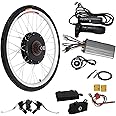 wanwanper 48V 1000W Electric Bicycle Conversion Kit, 26'' Rear Wheel Electric Bicycle Motor Conversion Kit, eBike Hub Motor Set, E-Bike Conversion kit with Intelligent Controller & PAS System