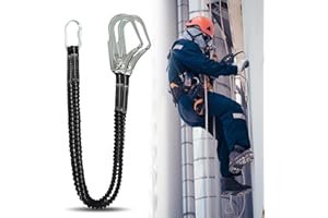 Blomise Werkzeugsicherung Lanyard, Ausziehbare Sicherheitsleine mit Karabinerhaken, Anti-Fall Sicherheitsseil