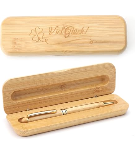 Penna A Sfera In Legno E Scatola In Legno Set Regalo In Babù Regalo - 6