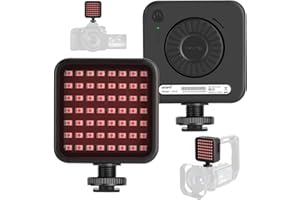 ORDRO LN-5 On-Camera IR Luce di Visione Notturna, Luce di Fotografia Infrarossi con 56pcs IR LED, USB-C Ricaricabile, Luce di Visione Notturna per la Registrazione Videocamera DSLR