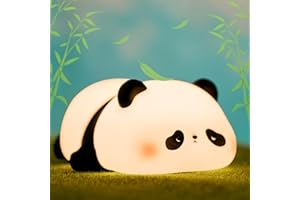‎ATTIVOLIFE Panda Night Light, Cute Soft Silicone Touch Lamp with Animal Motif, Dimmable Rechargeable LED Night Light with Timer, Decoration for Children's Room, Bedside Table, Best Birthday Gifts for Children