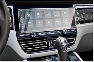 CDEFG Compatibile con Porsche Macan/EV 2019-2024 2025 Car Navigation Glass Pellicola protettiva 9H Scratch Resistant GPS Proteggi Schermo GTS Screen Protector Accessori