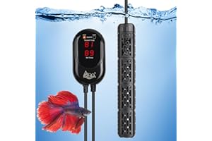 AQQA Aquarium Heater, 250w Fish Tank Heater with 59-93°F External Controller, Rapid Heating, Dry Burning-Resistant & Overtemperature Protection System