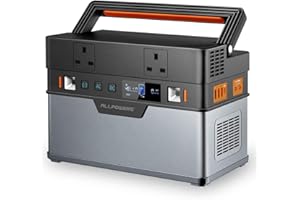 ALLPOWERS Portable Power Station 700W 606Wh MPPT Solar Generator with 2x 230V AC Outlet, 100W USB-C, 0-80% Within 1.5 Hour Fast Charging Backup Battery for Home Emergency Outdoor Trip RV Camping