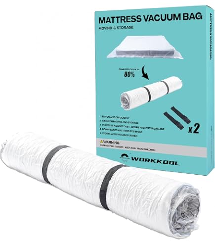 Sacco sottovuoto per materasso a compressione con cinghie per spostare materassi in schiuma (250 x 200