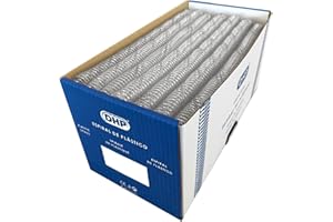 DHP - Espiral de Plástico para Encuadernación, paso 5:1, 10 mm, Transparente (Caja 100 unidades)