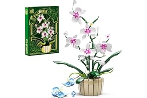 TOY PLAYER Ideas Orchidee Blumen Spielzeug Klemmbausteine Pflanzen Bausteine,Erhältlich in Zwei Farben Kompatibel Mit Generische Marke Blumen deko Geschenk für Erwachsene und Mädchen ab 8-16+ 1192PCS