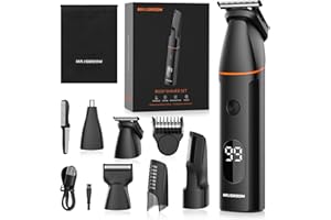 ‎MAXGROOM Intimrasierer Mann, Körperrasierer Herren, 4 in 1 Barttrimmer Männer mit Nasenhaartrimmer, wiederaufladbarer Elektrorasierer für Körper, Intimbereich, Bart, Rücken, Hoden und Scham (Schwarz)