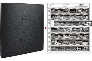 ETONE Acid Free Archival Film Bag Album Film Protector Storage Box Archival Binder with Ring for Printfile Standard 135 35mm 120 4x5 8x10 Negative Pages Film Bag(135)
