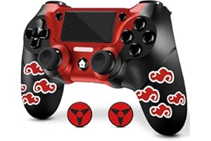 AceGamer Wireless Controller for PS4,Controller for PS4/Pro/Slim/PC Gamepad with Double Vibration Touch Panel 3.5mm Audio Jack Six-Axis Motion Sensor Upgraded Ergonomic（Red）