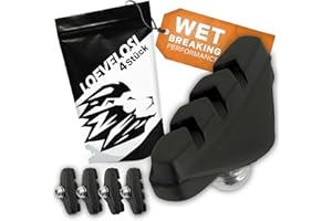 LOEVELOSI Permanent-Fahrrad Lot de 4 plaquettes de frein pour vélo de course Shimano 105.