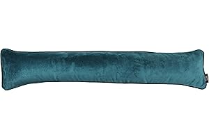 McAlister Textiles Paraspifferi Stoffa Sottoporta Velluto | Salsicciotto Imbottito Tessuto | 18cm x 100cm | Tubo Sottofinestra Colorato | Accessorio Home Décor Porta Ingresso | Verde Acqua