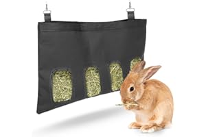 Nobleza - Borsa per Fieno per Conigli, Sacchetti di Fieno Mangiatoia per Cavie, Alimentatore di Fieno per Porcellini D'India, Sacchetto di Tessuto per Mangiatoia per Conigli