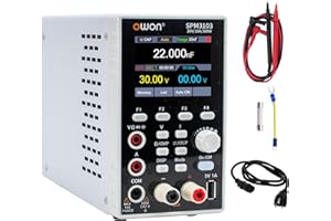 OWON SPM3103 Alimentation Laboratoire 30V 10A et Multimètre 2 en 1 Alimentation CC Variable, Alimentation de Banc, avec LED de Haute Précision de 2,8 Pouces, Multimètre Numérique 4 1/2