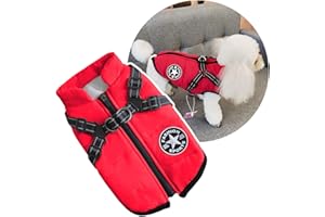ONCPCARE Arnés de invierno para perro, chaqueta cálida para perros pequeños, chaleco acolchado para clima frío, ropa para gatos, cachorros, perros pequeños