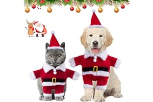 KATELUO Pet Costume Natalizio, Costumi Natalizi per Cani,Cane di Babbo Natale Vestiti, Vestiti per Cani di Natale,Pet Costume Natalizio,per la Festa, Natale (XL)