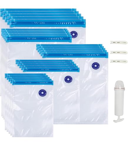 Mini Sigillatrice sottovuoto 10 pezzi Sacchetti riutilizzabili per la conservazione degli alimenti Sacchetti sottovuoto per alimenti Aria compressa Sacchetti per congelatore a chiusura lampo per la cucina  15