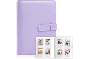 AMIMY 128 Pockets Photo Album for Fujifilm Instax Mini 11 12 9 8+ 8 7S Instant Camera (Purple)