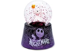 TOYNK Disney The Nightmare Before Christmas Zero 3-Inch Mini Light-Up Snow Globe