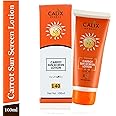 Calix Herbal Ayurvedic Sunscreen SPF 40 Carrot Sun Screen Lotion For Women/Men - Sunscreen Cream For Indian Summer Condition -Help in Sun Protection From UVA/UVB Rays | For All Skin - 100 Ml