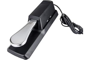 rayinblue Pedal Sustain Profesional con Interruptor de polaridad para Piano Digital Yamaha, Roland, Casio y Teclado Midi