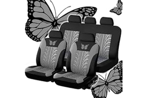 KEAAN 5 Sitzplätze Universal Autositzbezüge Set für Skoda Fabia/Fabia Combi/Fabia Scout PJ NJ 5J 3T4 3T5 6Y 6Y2 6Y5 2000-2023 2024 2025 Sitzbezügesets Komplettset Autositzschoner,Grey