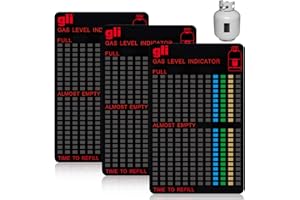 NGUIT 3Pcs Gas Bottle Level Indicator Magnetic Reusable Accurate Gas Cylinder Tool for Propane Butane LPG Fuel Tanks Reliable Portable Measuring Device Liquid Crystal Temperature Sensing